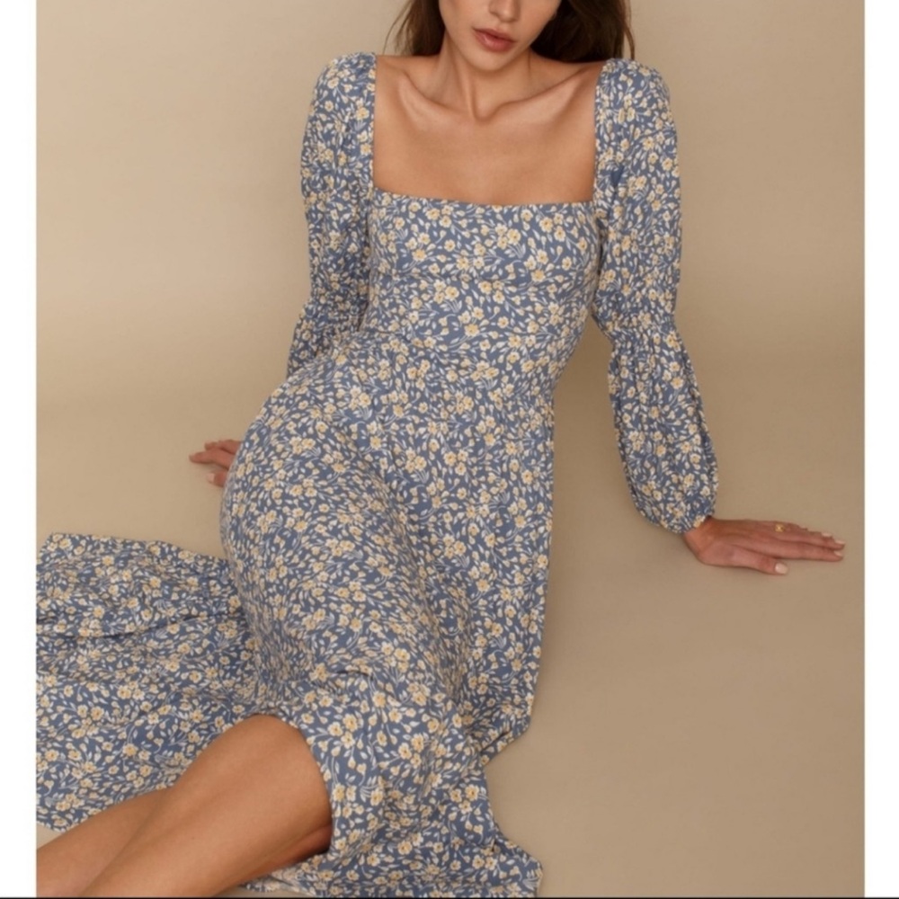 Reformation Mica Dress - Wallflower midi floral size 6